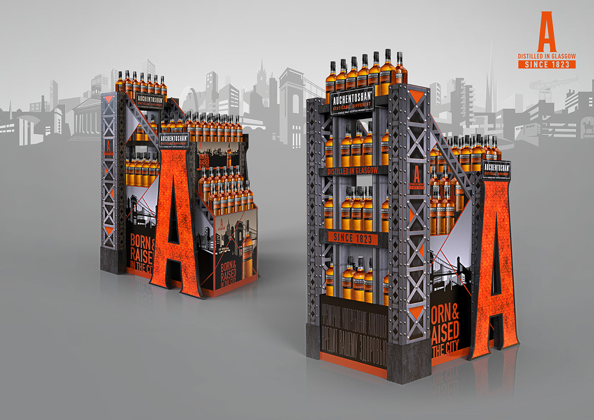 AUCHENTOSHAN 欧肯特轩威士忌展示柜
